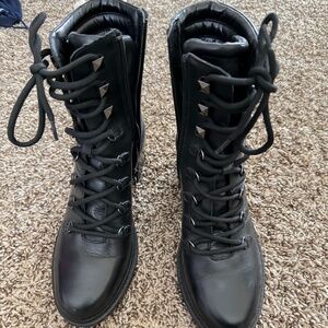 Combat heeled boots